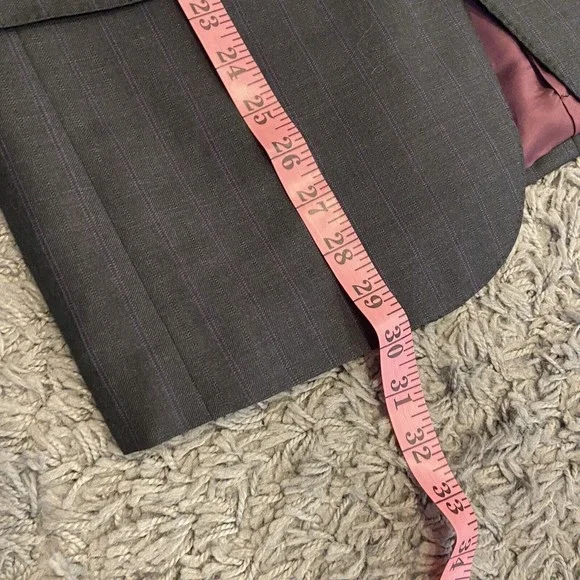 ISAIA Napoli 100% Wool 120’s Sport Coat Blazer In Gray Purple Stripe US 38 EU 48